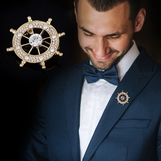 Crown Brooch Chain Jewelry Men Women Suit Shirt Classy Collar Pin Buckle Corsage Accessories #1