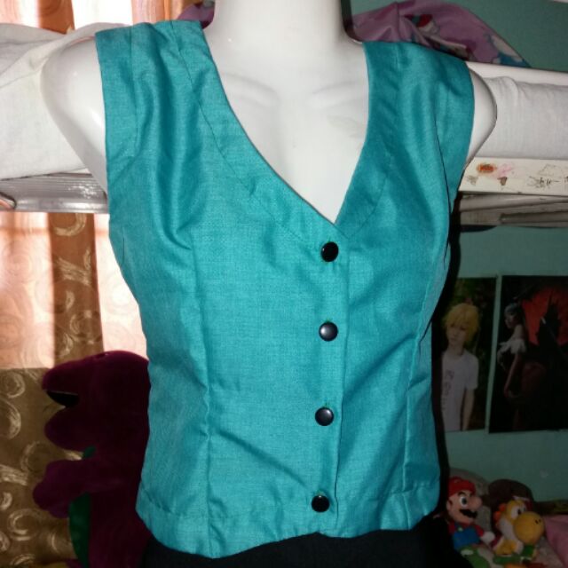 teal-vest-for-formal-wear-shopee-philippines