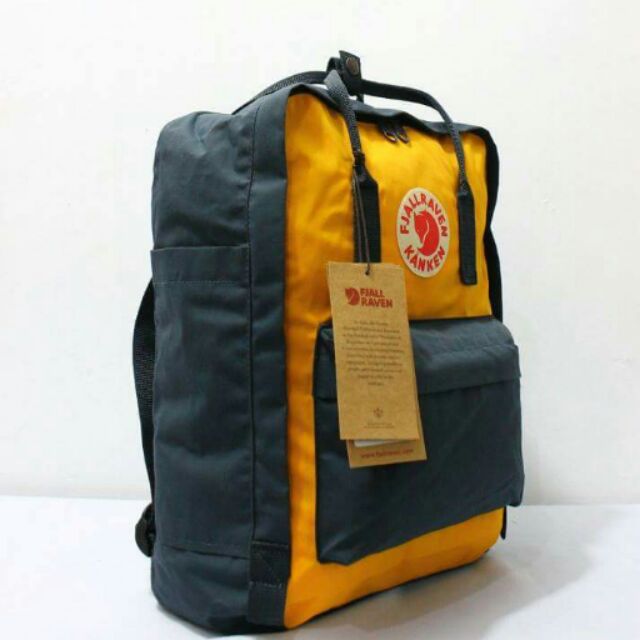 kanken navy warm yellow
