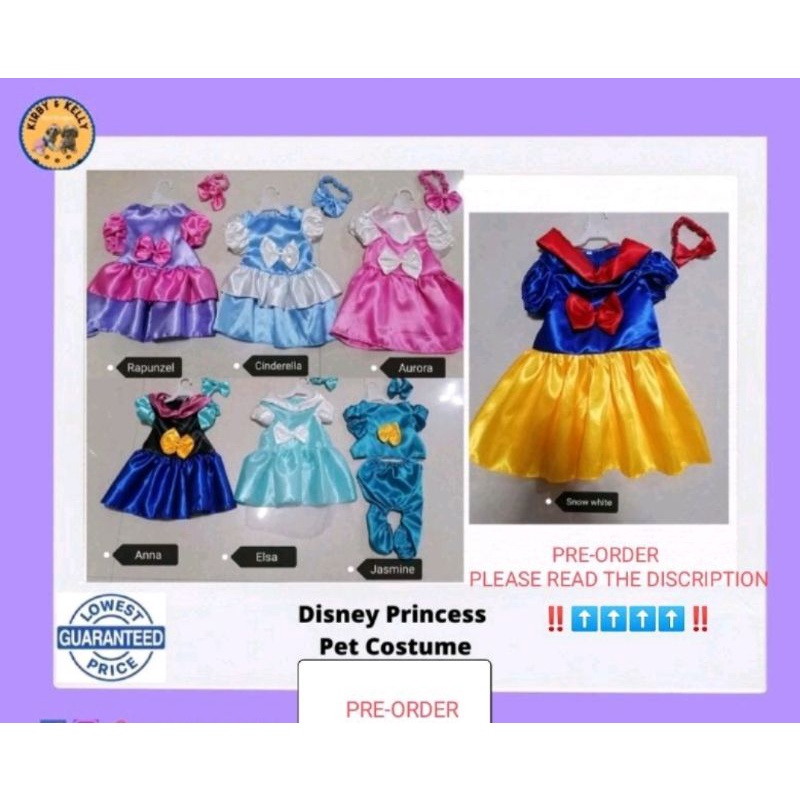 PRE-ORDER Disney Princess Dog Pet Costume(XS,S,M,L,XL)
