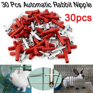 [Spot] 30 Sets Automatic Rabbit Nipple Water Feeder Drinker For Pet  Bunny Rodents Rabbit Drinking