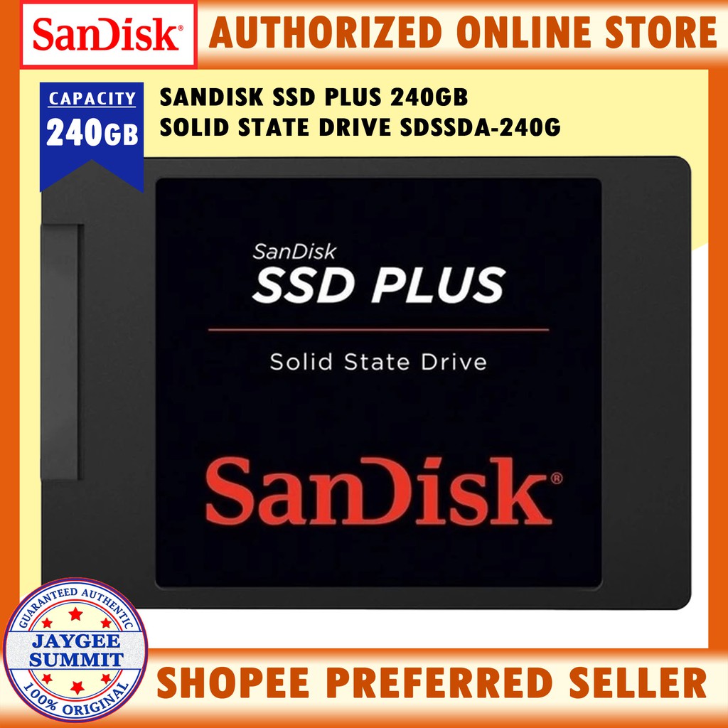 SanDisk SSD Plus 240GB Solid State Drive SDSSDA-240G | Shopee Philippines