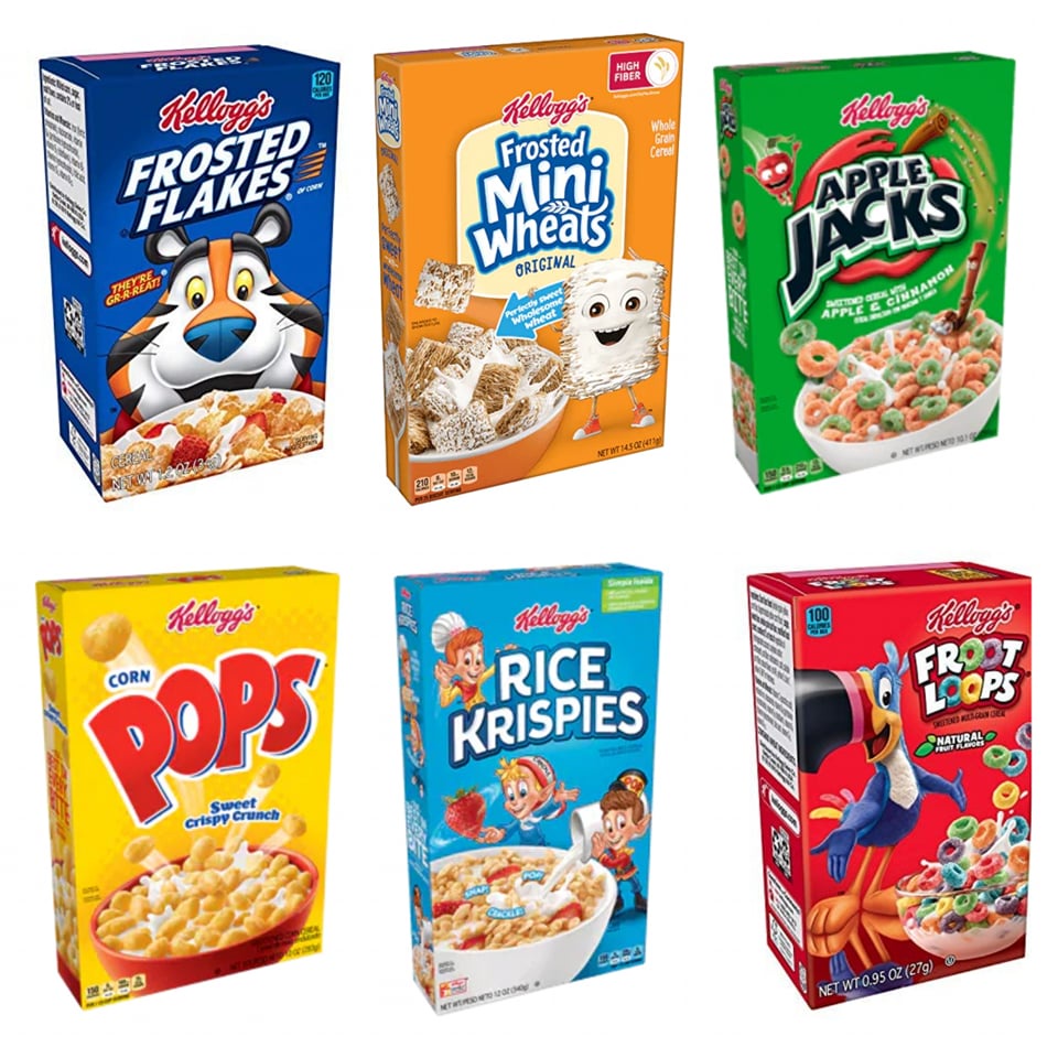 Frosted Flakes / Frosted Wheats / Apple Jacks / Corn pops / Rice ...