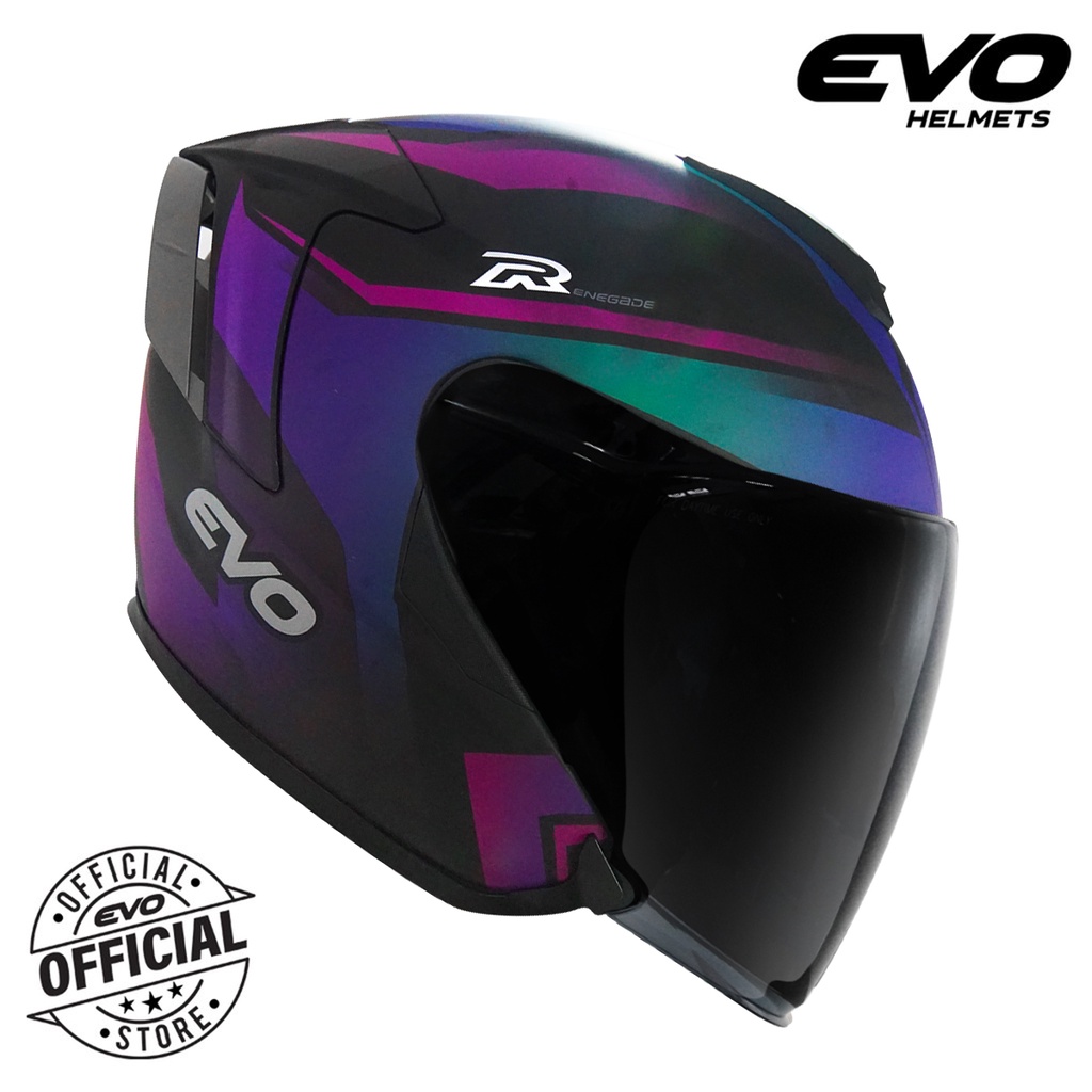 Evo Rx 5 Renegade Half Face Dual Visor Helmet With Free Clear Lens Shopee Philippines 