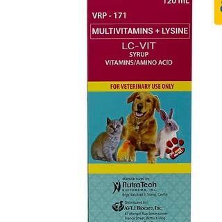 LC Vit Multi-vitamins Syrup 120ml, Pet Multivitamins Cat Dog Vitamins