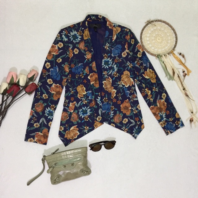 mango floral print blazer