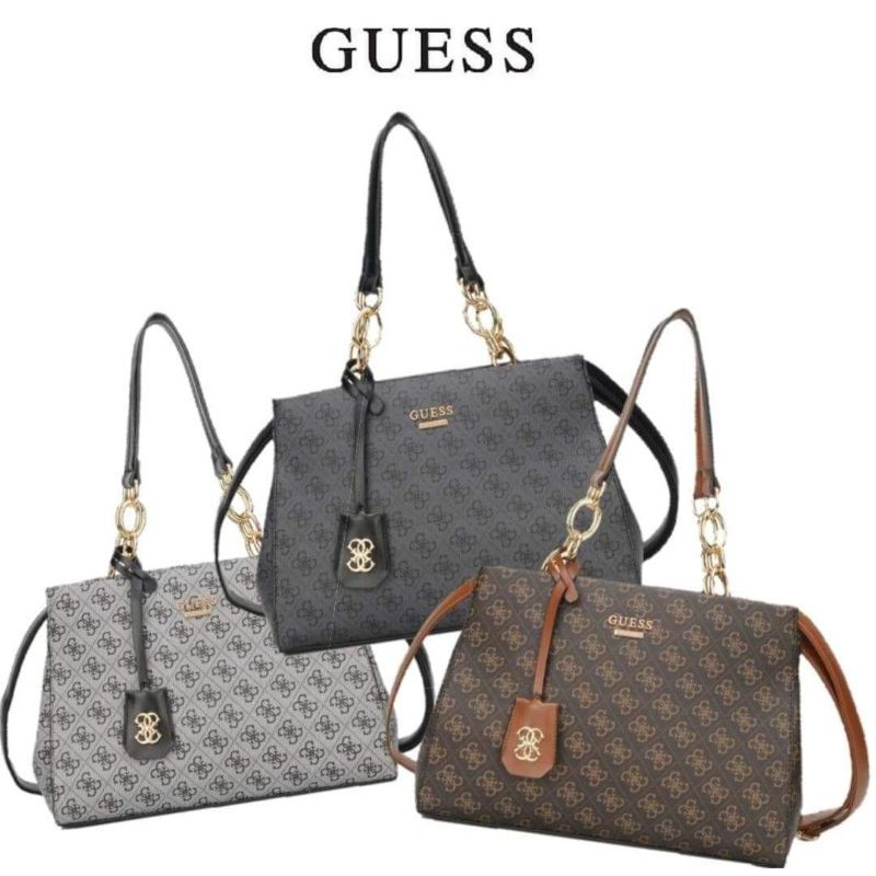Guess Monogram Shoulder Sling Bag Shopee Philippines