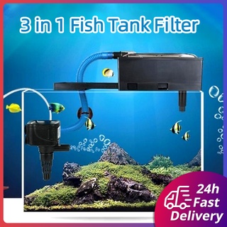 3 in 1 Top Filter for Aquarium Power Head Pump Air Oxygen Aerator ...