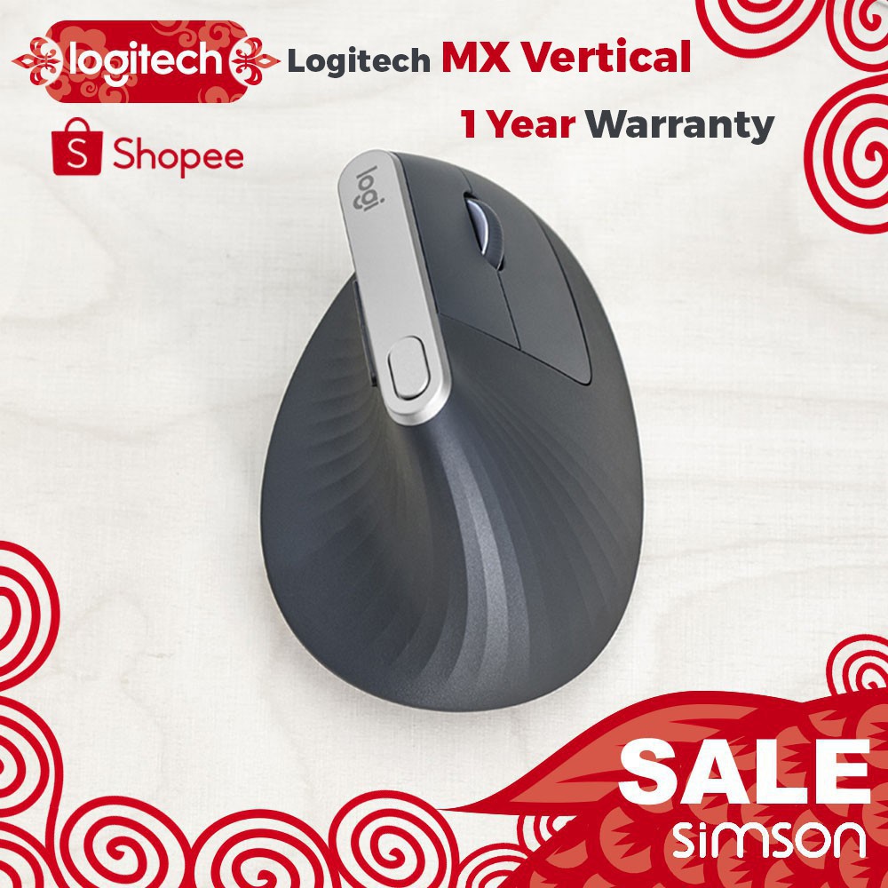 Logitech MX Vertical Wireless Bluetooth Mouse Ergonomic Rechargeable