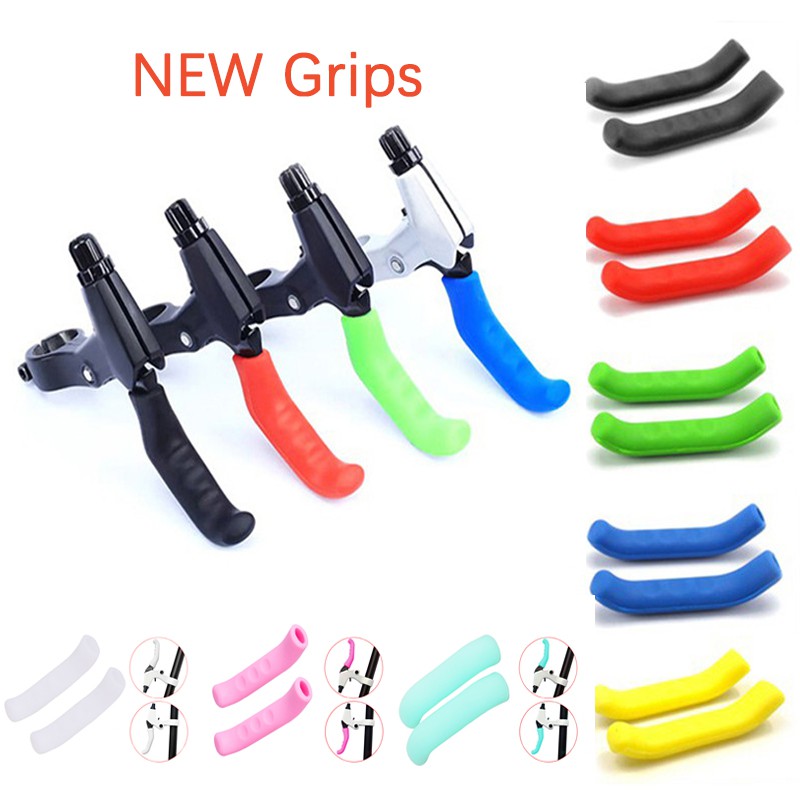 1 Pair Silicone Bicycle Lever Grips Protectors Anti-Skid Bike Brake ...