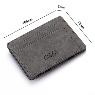 charriol bangle Ultra Thin Mini Wallet Men's Small Wallet Business PU Leather Magic Wallets High Qua #5