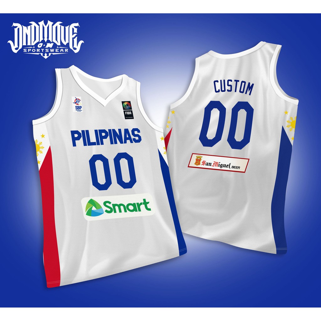 CUSTOM GILAS PILIPINAS white jersey Shopee Philippines