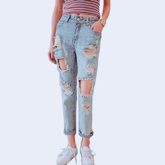 blue denim boyfriend jeans