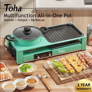 Toha bbq grill Barbecue Multi-Function Skewer Cooker Electric Bbq Pan Kitchen Home Appliances