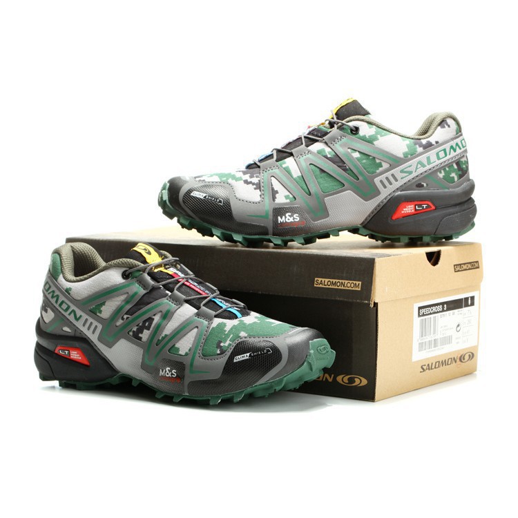 green salomon shoes