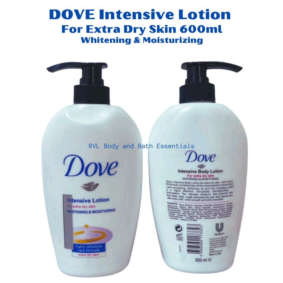 DOVE lotion Intensive Body Lotion For Extra Dry Skin 600ml Shopee