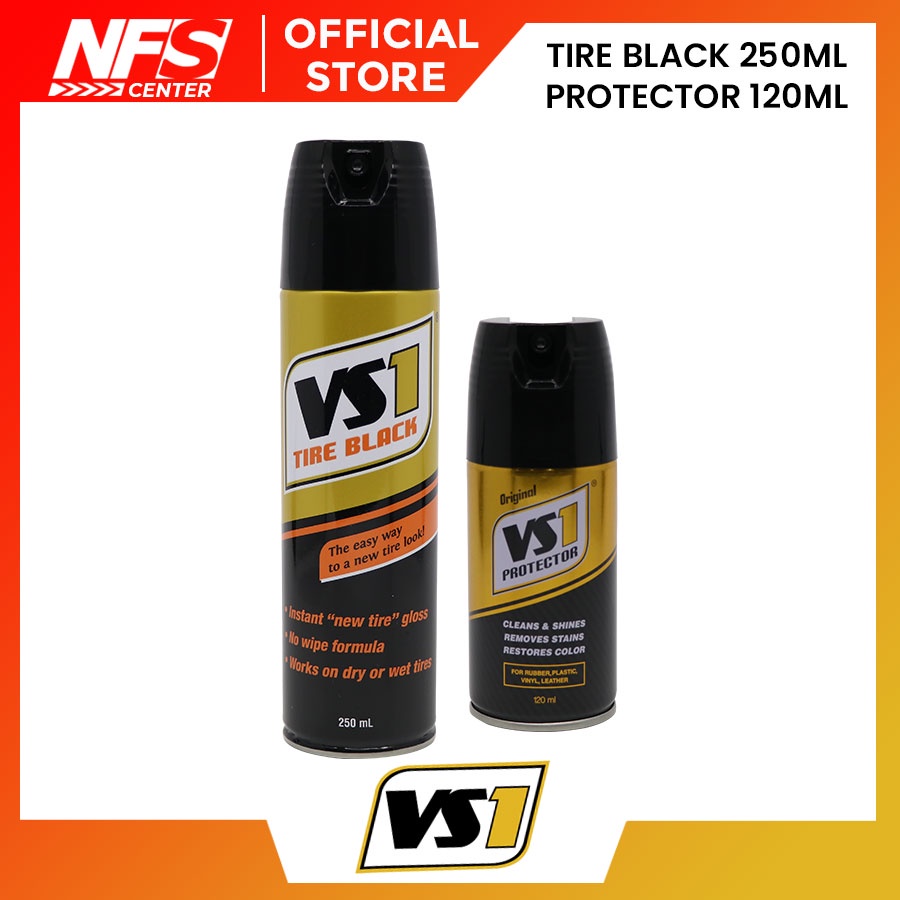 VS1 Tire Black 250 ml & Vs1 Protector Spray | Motorcycle Cleaner ...