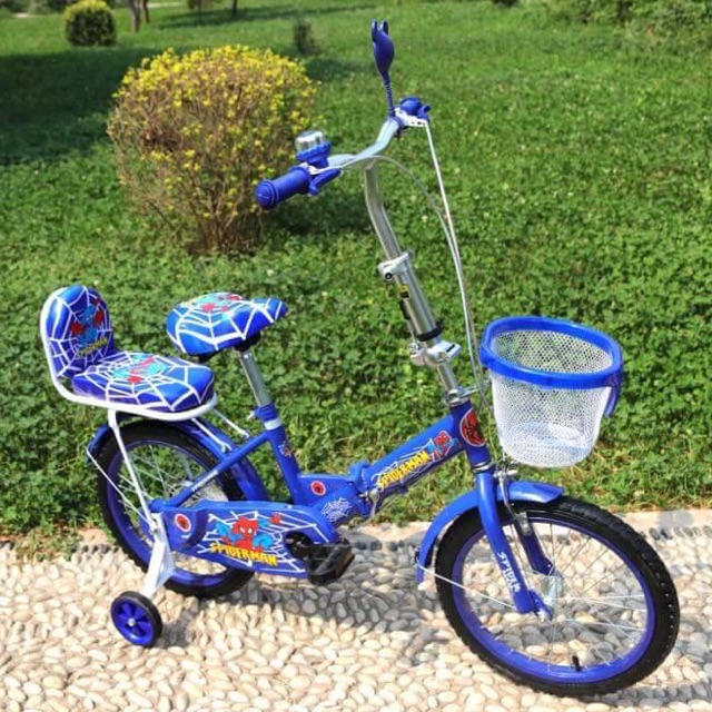 blue spiderman bike