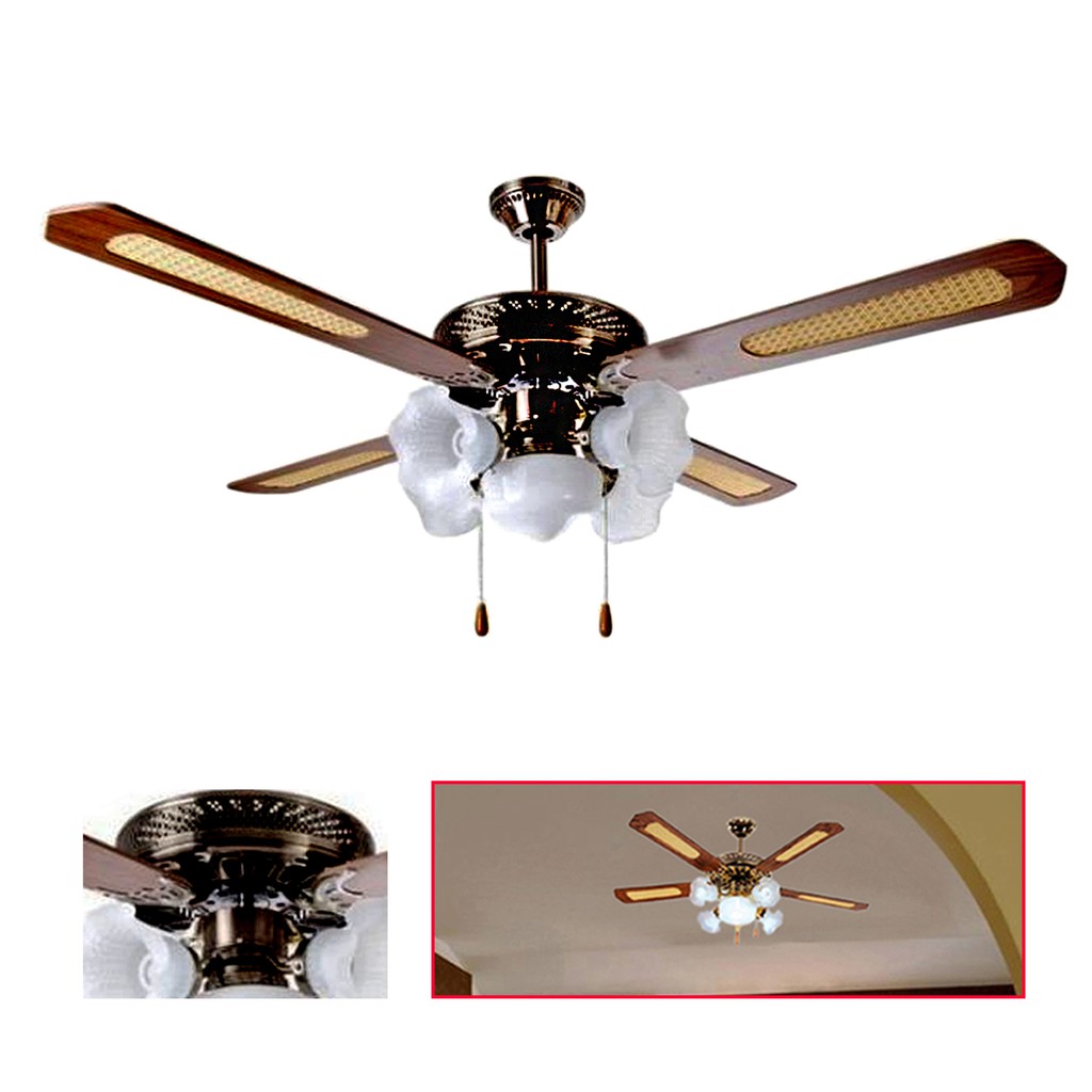 American Star Decorative Ceiling Fan 52 Jcf 4b5l B With Remote Control Shopee Philippines