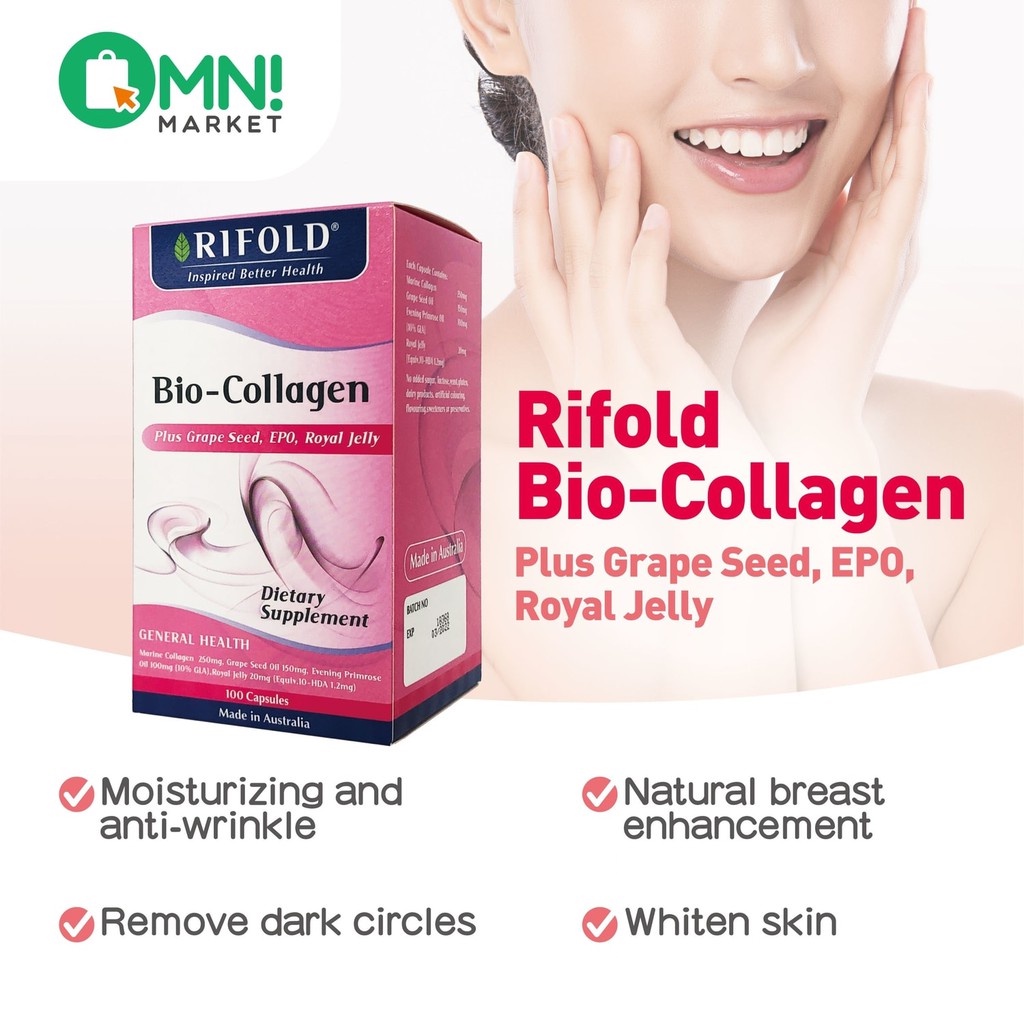 Rifold Bio Collagen Grape Seed, Evening Primerose Oil and Royal Jelly