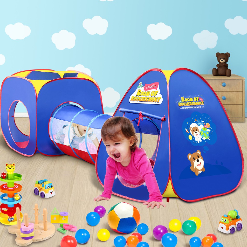 pop up play tent with tunnel