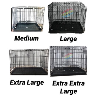 Collapsible Dog Cage | Pet Cage | Cat Cage Medium Large XL and XXL size Black with Bubble wrap