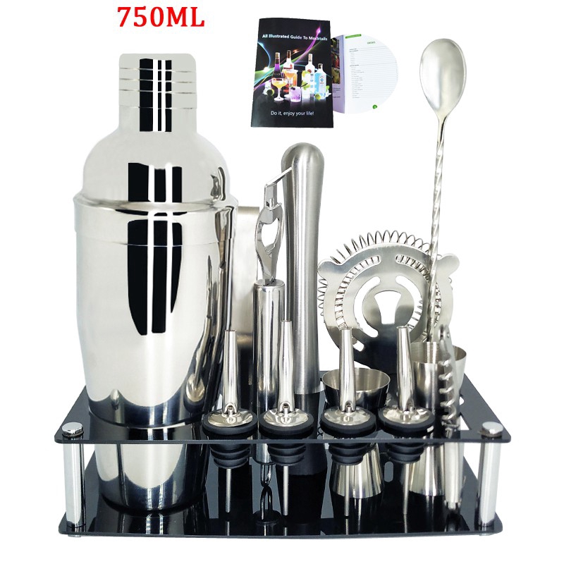 Stainless Steel Cocktail Shaker Mixer Kit Bar Bartender Shakers Tools