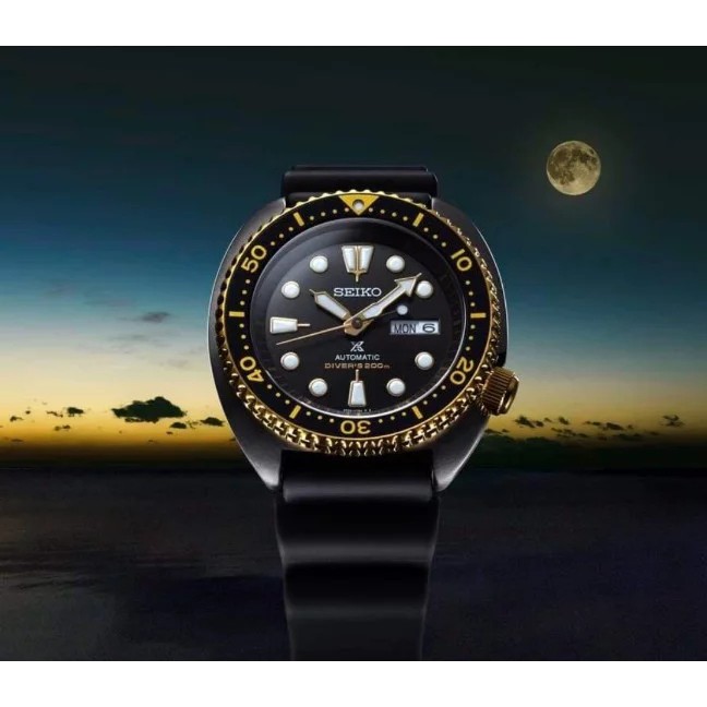 Seiko Prospex Gold Ring Black Series Ninja Turtle Watch SRPD46K1 | Shopee  Philippines