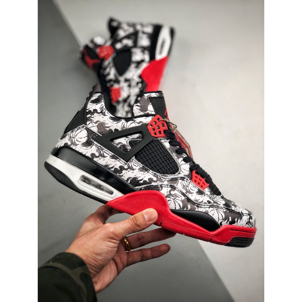 Original Nike Air Jordan 4 Tattoo AJ4 Basketball shoes Sports shoes For Men  shoes | Shopee Philippines