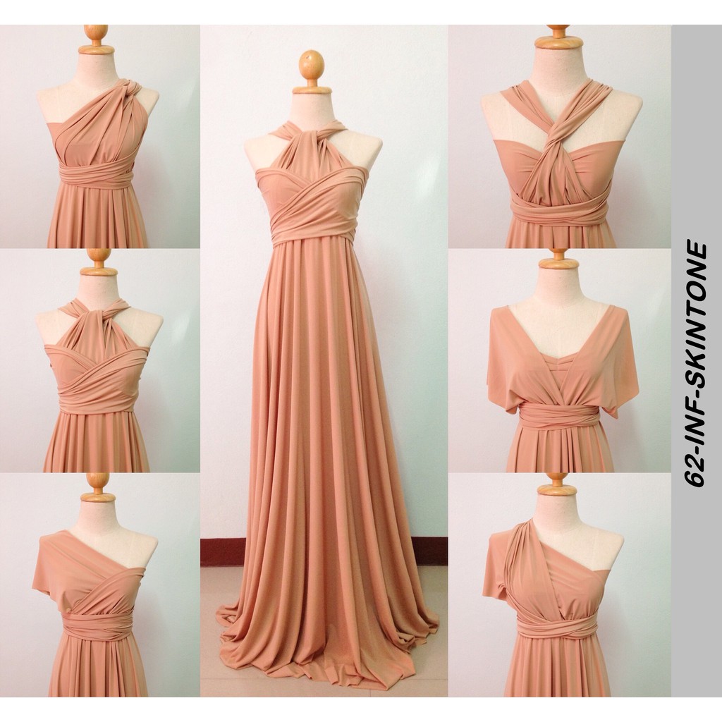 beige infinity dress