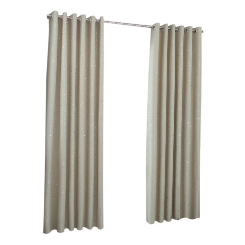 Modern Blackout For Living Room Bedroom Stars Curtain Cream Color
