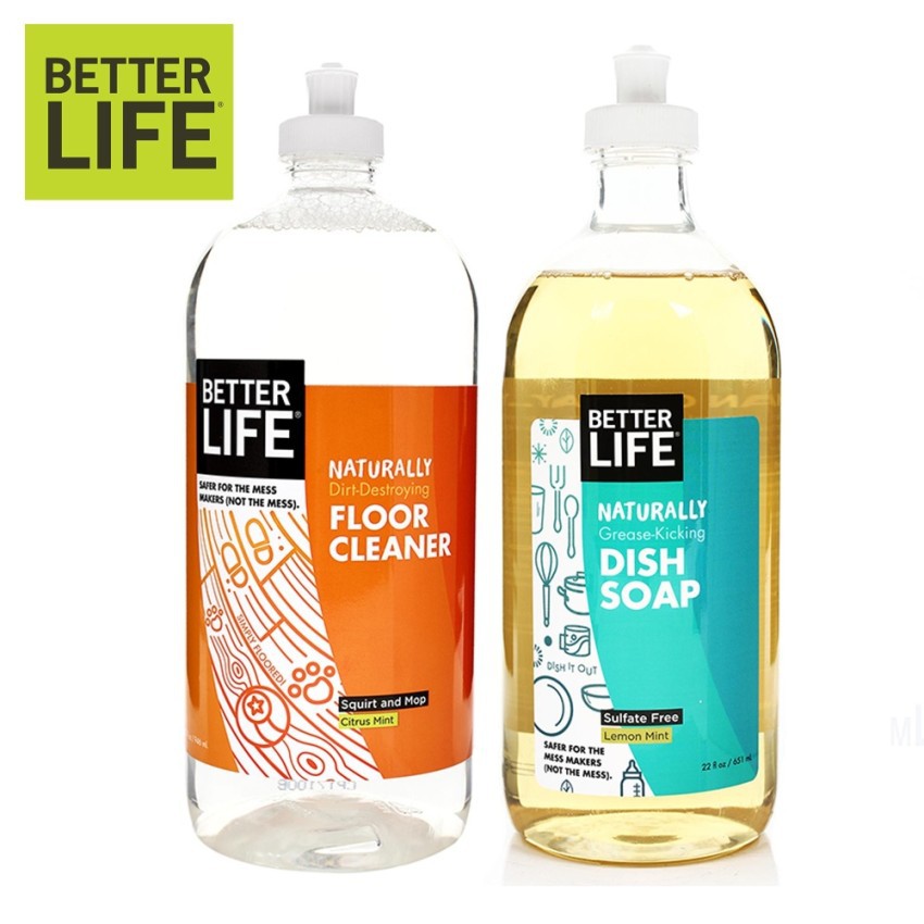 Better Life Floor Cleaner With Dish Soap Lemon Mint