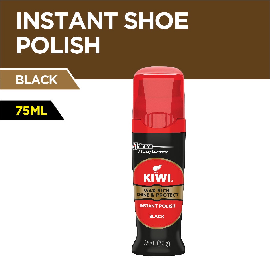 KIWI Instant Shine Protect, Black Liquid Shoe Polish, Oz (1 Bottle With ...