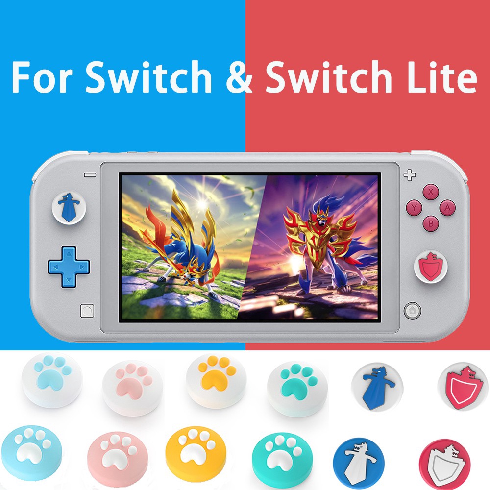 4pcs Nintendo Switch Lite NS JoyCon Cute Cat Paw Claw Thumb Stick Grip