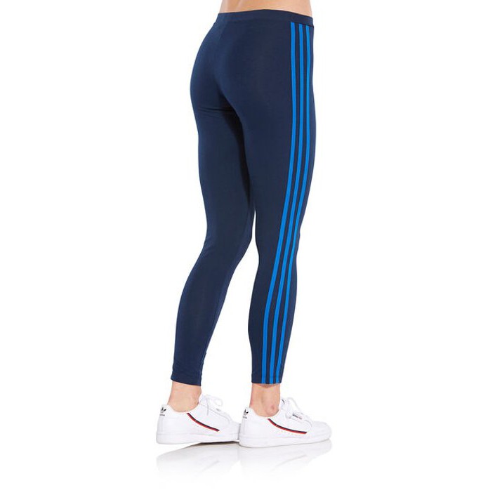 adidas blue stripe leggings