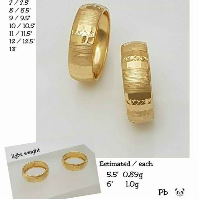 Wedding Ring 18K SD Gold | Shopee Philippines