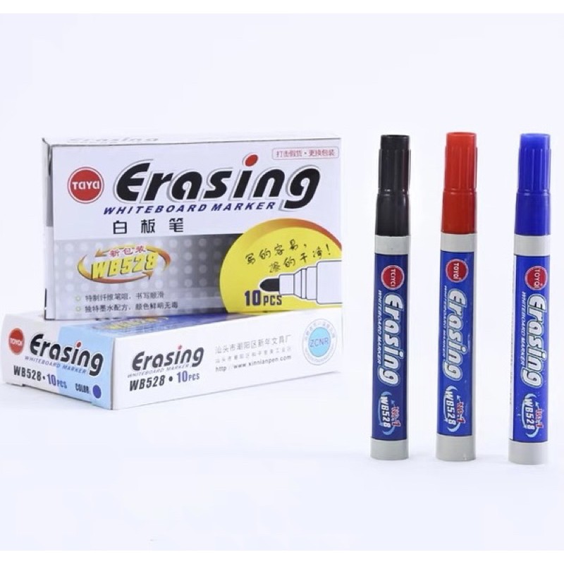 10pcs/Box Erasing Whiteboard Marker Nontoxic Watersoluble Erasable