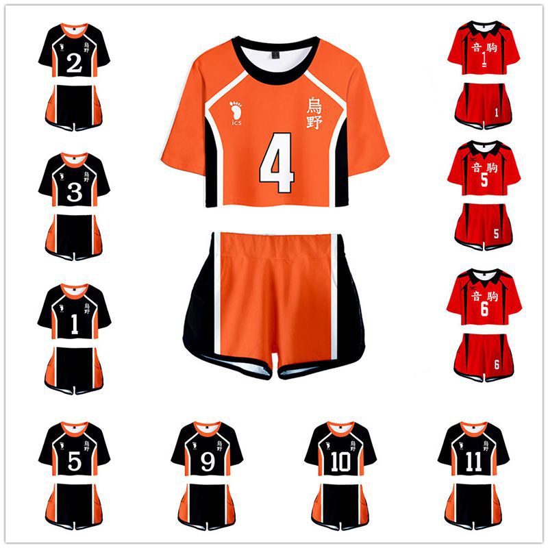 2pcs Anime Haikyuu Karasuno Nekoma High School 3d Printed T Shirt Shorts Suit Cosplay Costume Shopee Philippines - kenma jersey roblox