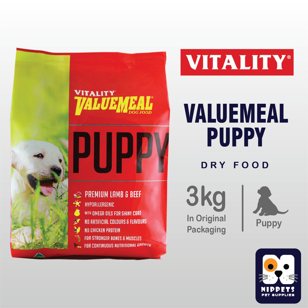 Vitality ValueMeal Dry Dog Food for Puppy 3kg | Shopee Philippines