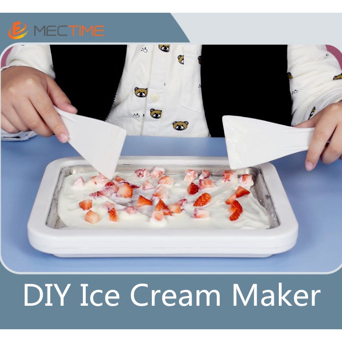 Ice Cream Maker Home Mini Ice Cream Machine with Shovel DIY Fried