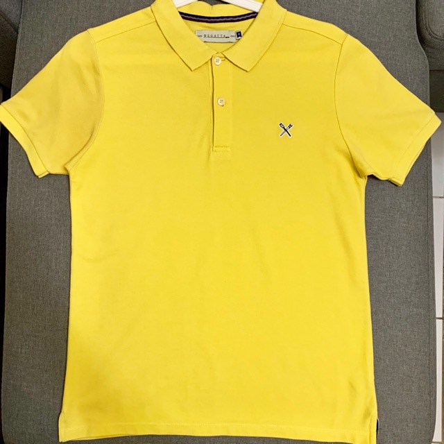 yellow polo shirt