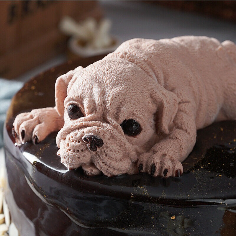 Bulldog cake fashion pan