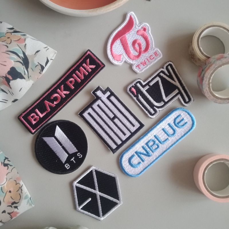 Iron-On/Sew-On Embroidered Patches - KPop ( Twice BTS Blackpink EXO