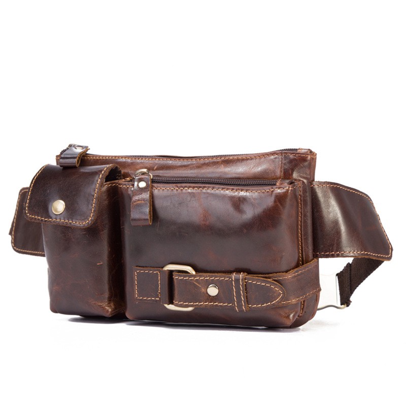 genuine leather waist bag