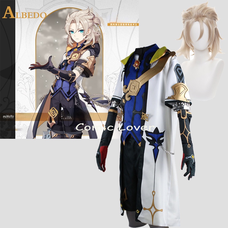 Genshin Impact Kreideprinz Albedo Cosplay Clothing New Arrival Comic ...