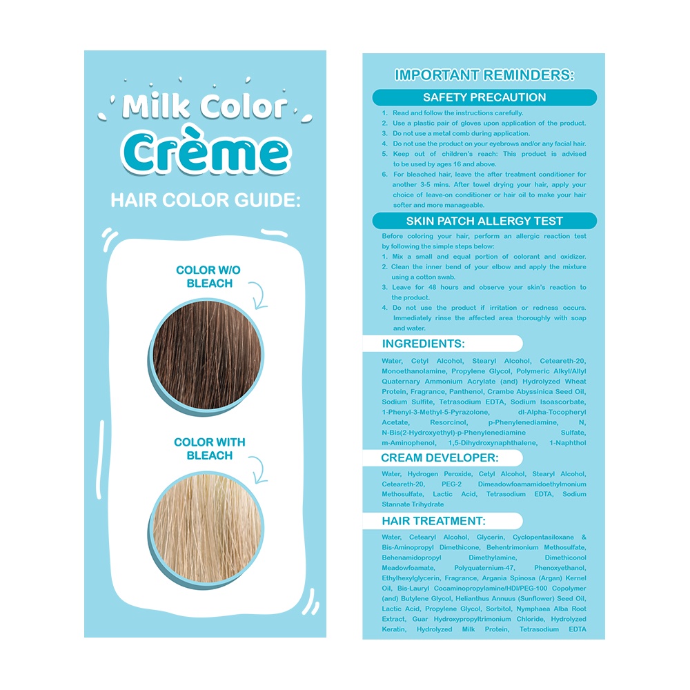 FRESH Hairlab Milk Color Creme Wintermelon Tea Light Ash Blonde 100ML