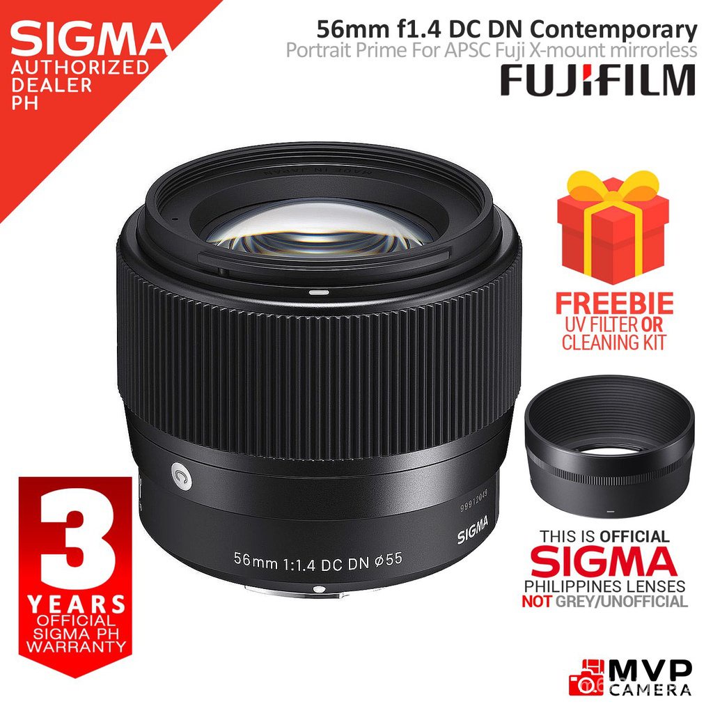 Sigma 56mm f1.4 DC DN Contemporary Lens for FUJIFILM Xmount (3 YEARS