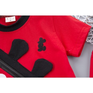 Cartoon Mickey Mouse Terno Baby Boy Outfit Birthday Gift Girl Mickey Mouse Tshirt Shorts Set Ootd for Kids Casual Clothes #7