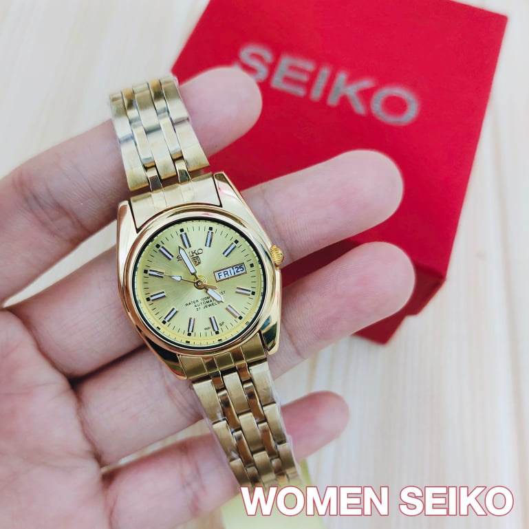 S019 Seiko 5 women's watch Automatic Hand Movement With Date | Shopee  Philippines