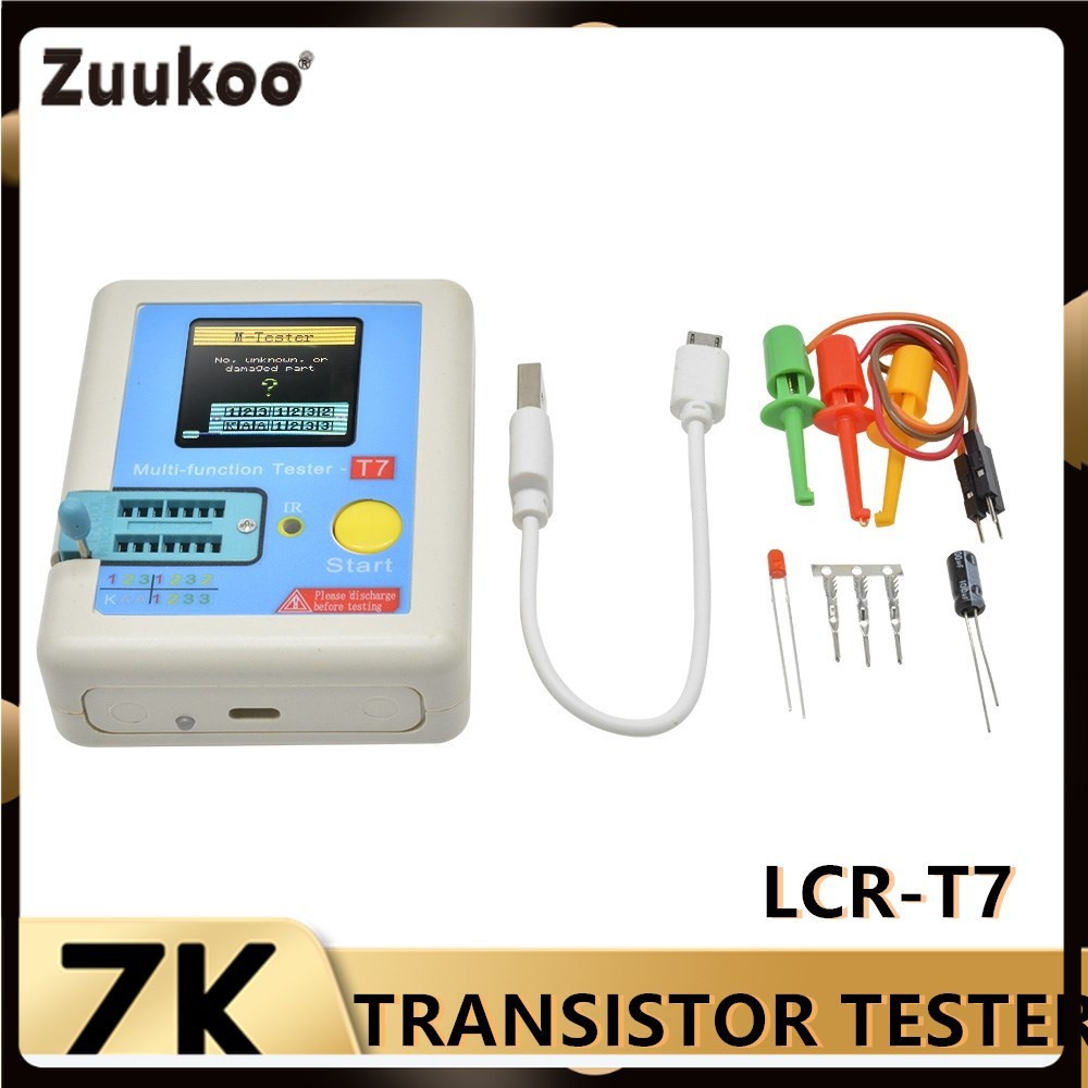 LCR-T7 Transistor Tester Meter TFT Diode Triode Capacitance NPN PNP ...